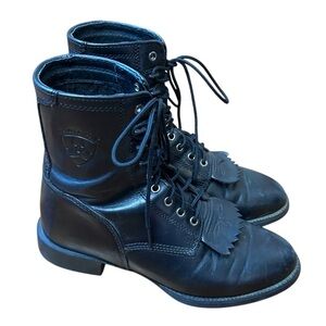 Ariat Men's Heritage Lacer II Boot- Black Leather 32501- Size 7EE